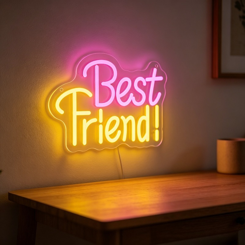 Lighting Home Decor Ideas - Beste Freundin Neonlicht-Schild Dimmbares LED USB-Neonschild