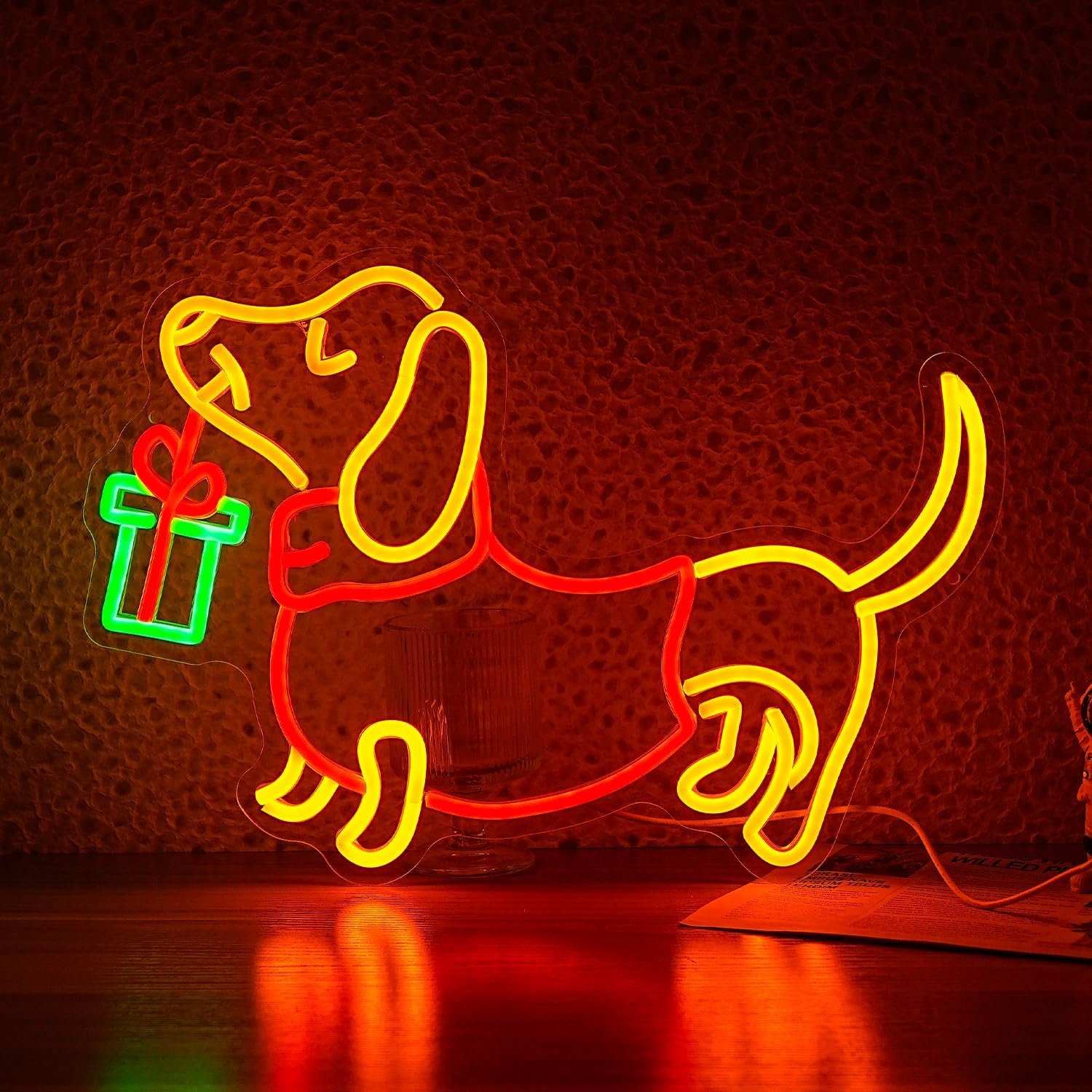 Lighting Home Decor Ideas - USB-dimmbares Dackel-Neonschild, LED-Licht für Zuhause, Bar,