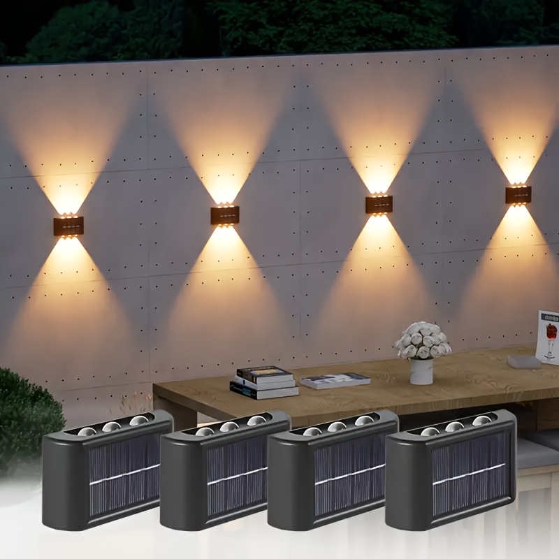 Lighting Decoration Ideas - LED Solarleuchte für Außen, Wasserdichte Solar-Wandlampe