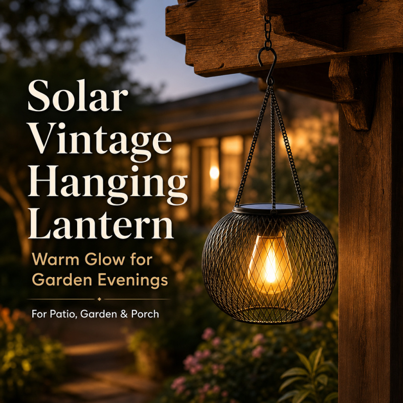 Lighting Decoration Ideas - Solarbetriebene LED-Hänge-Bodenlampe für Außenbereich, Ausgehöhlte Garten-Landschaftsbeleuchtung,