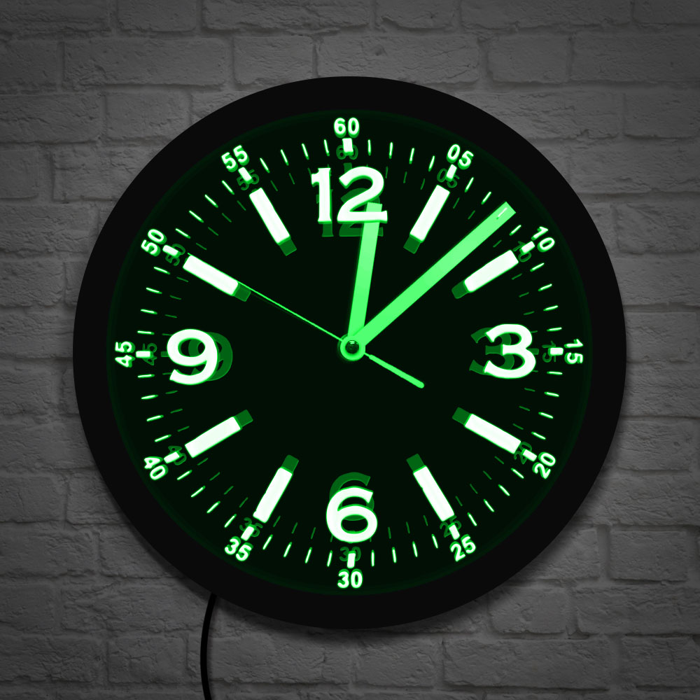 Lighting Home Decor Wall Clocks - Modernes Design LED Neon Licht Wanduhr