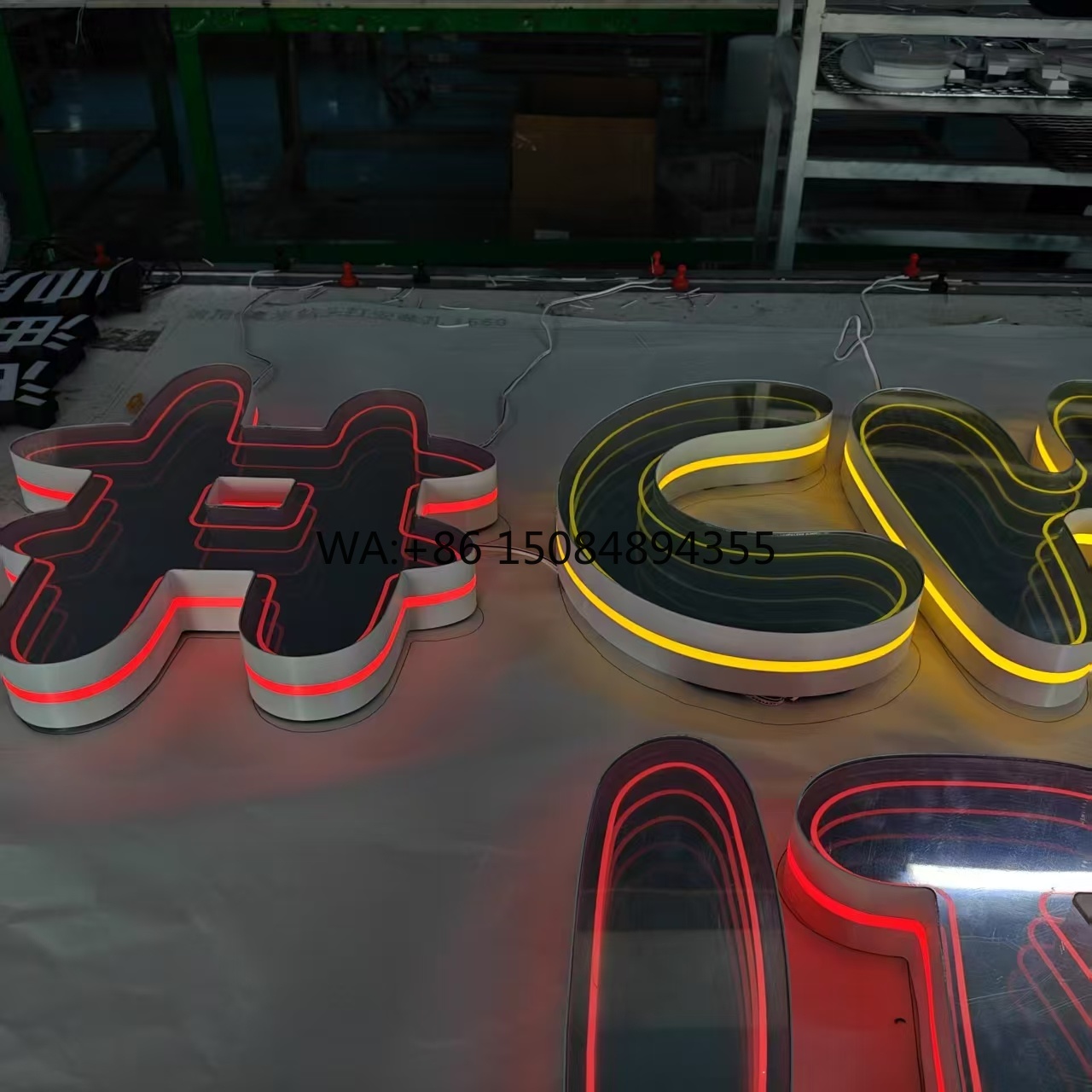 Neon Sign Custom Led - Maßgefertigtes Infinity Neon-Schild LED 3D-Kunst Tausend-Schichten