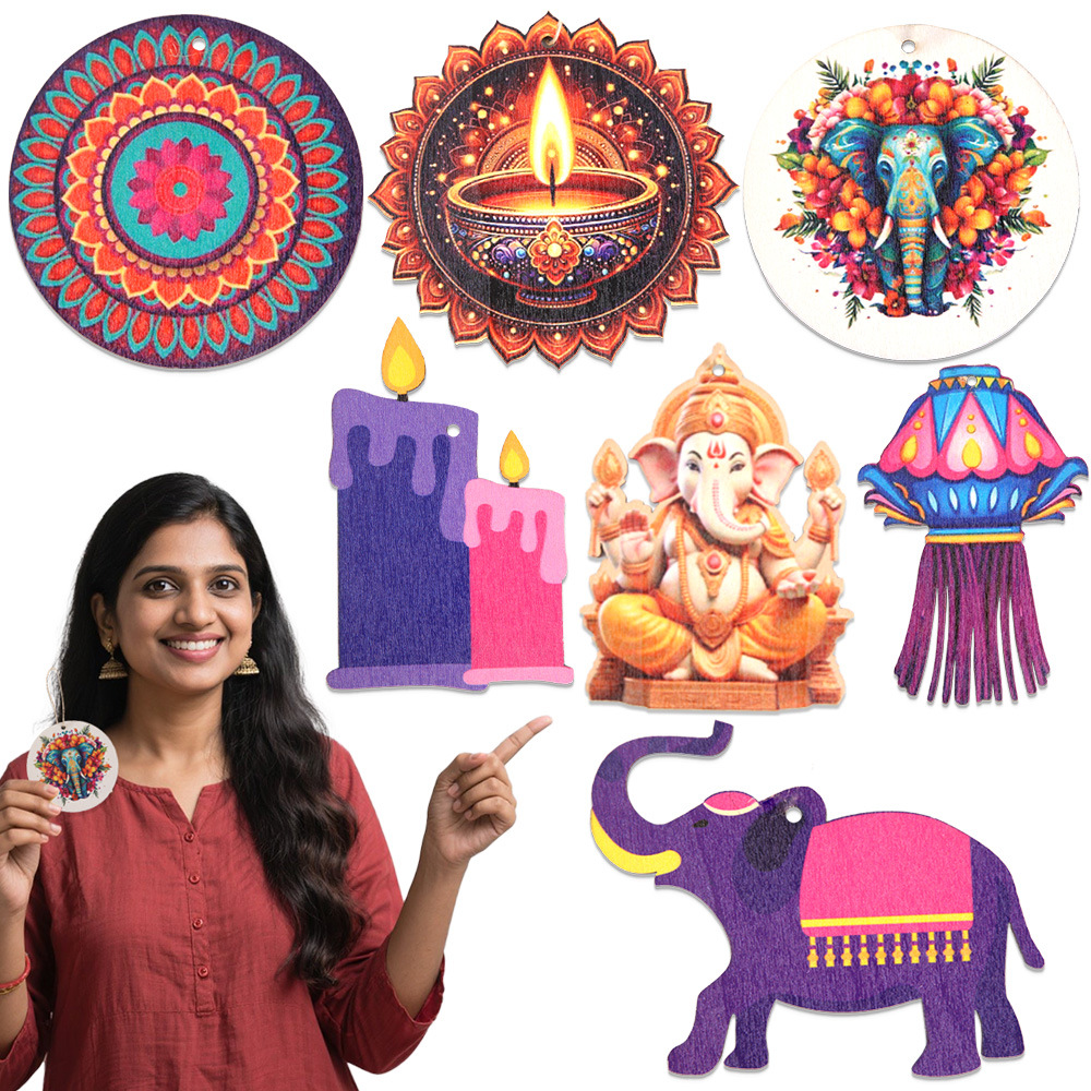 Lighting Decoration For Diwali - Dekor mit Diwali-Motiv – Chip-Aufhänger aus