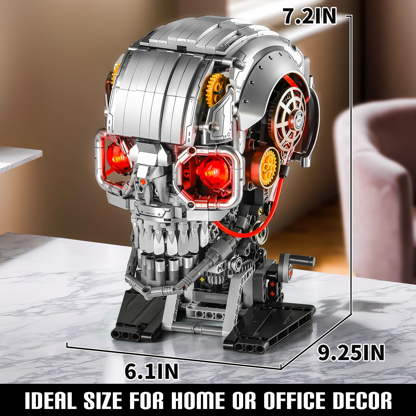Lighting Home Decor Ideas - 1099-teiliges Ideas Mechanisches Totenkopf-Bauset für Erwachsene