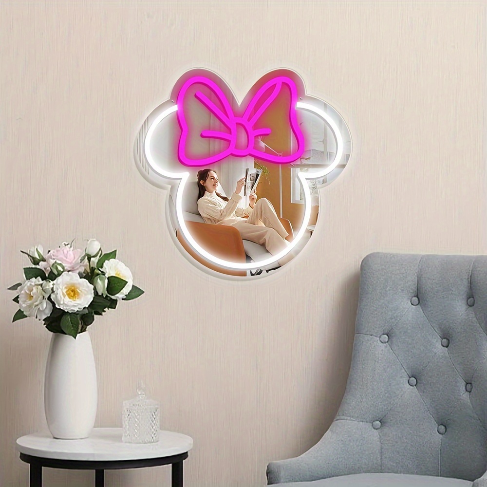 Lighting Decor For Diwali - Disney Minnie Maus LED-Neonschild mit Rosa