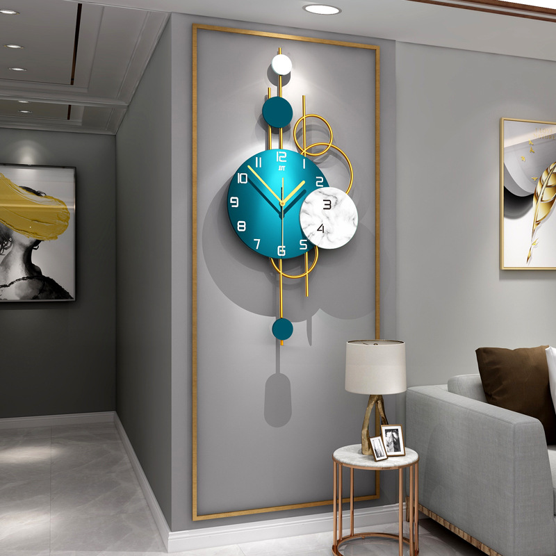 Lighting Home Decor Wall Clocks - Uhren Wanduhren Wohnzimmer Licht Luxus Uhr