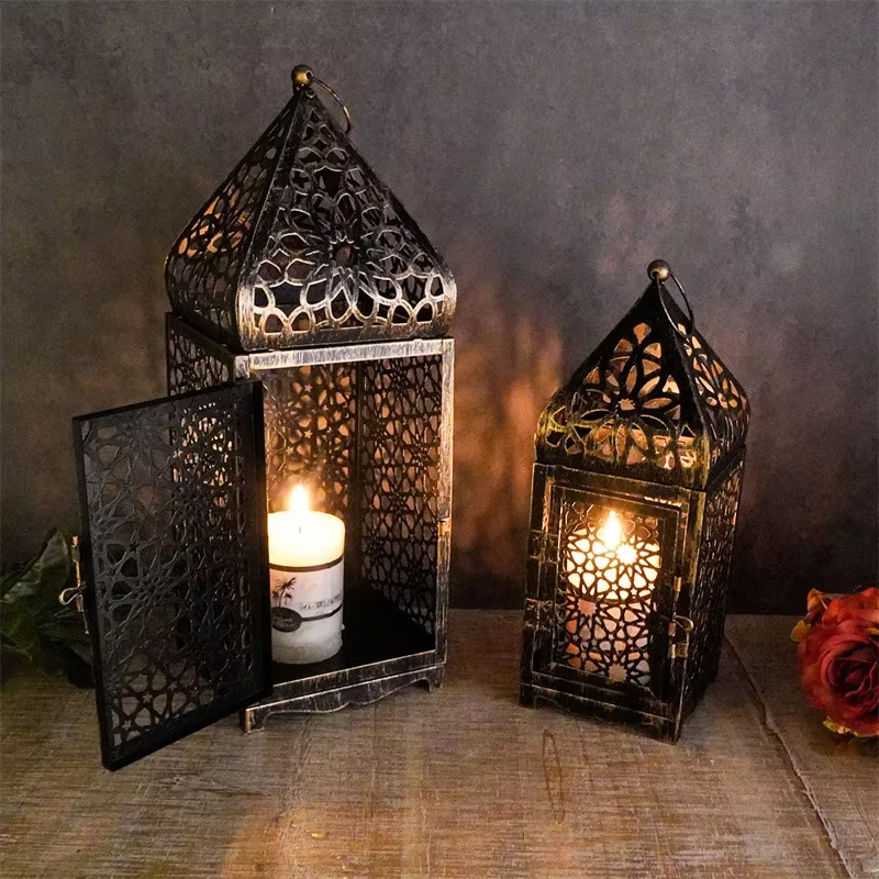 Lighting Home Decor Ideas - Naher Osten, arabisches Metall, Vintage-Windlicht, Laterne,