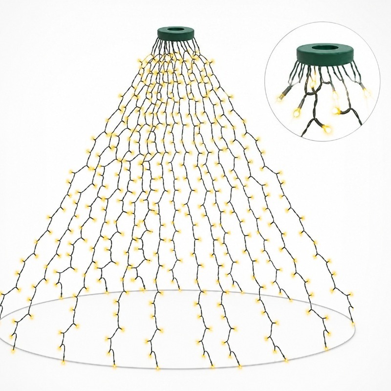 Wedding Lighting And Decor - Wasserdichte USB-LED-Lichterkette, 8 Beleuchtungsmodi für Weihnachtsbaum,