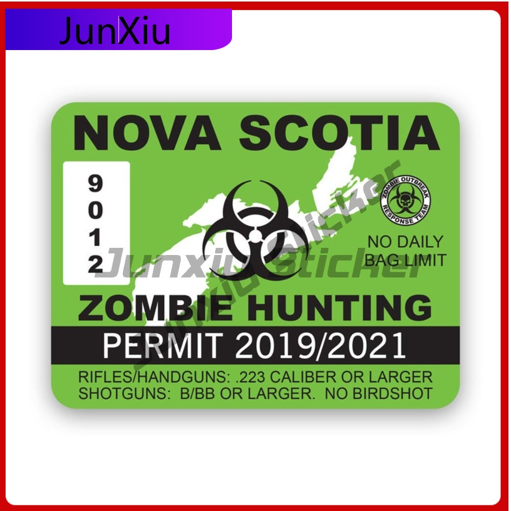 Nova Decor & Lighting Julestjerne - Nova Scotia Zombie-Jagd-Lizenz-Aufkleber, kreative Aufkleber, Kanada,