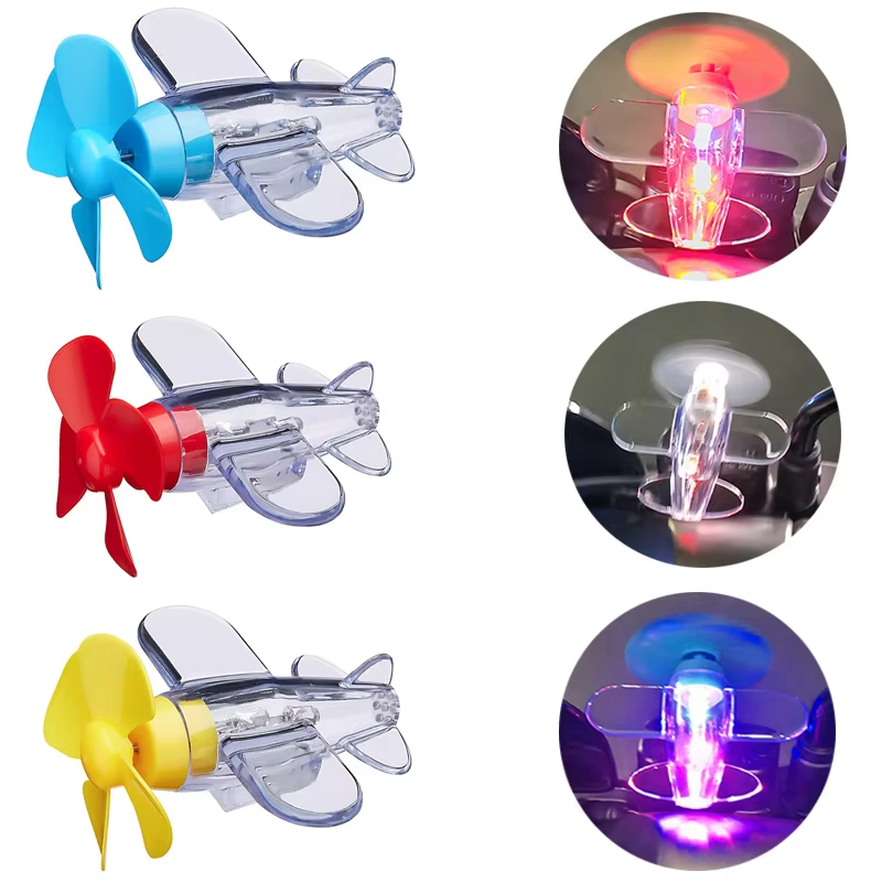 Lighting Decoration Ideas - Windbetriebenes LED-Flugzeug-Ornament für Motorräder, Lenker, Auto-Rückspiegel