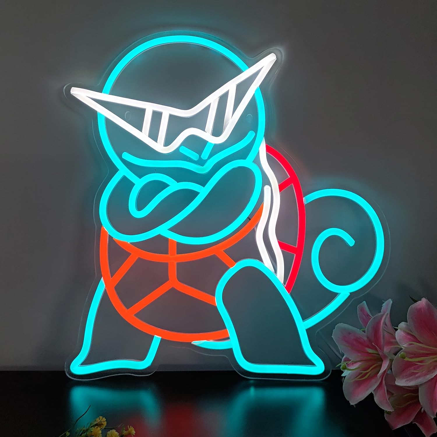 Lighting Decor For Diwali - Pokemon Squirtle Neon-Schild LED-Wandneonlicht USB Dimmbares