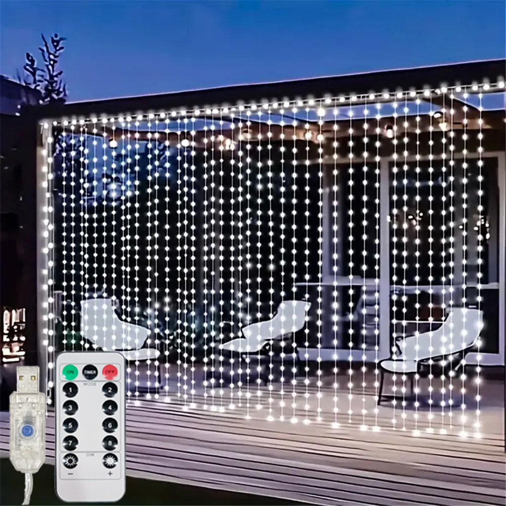 Lighting Decor For Diwali - 3/6M USB LED Vorhang 8 Modi