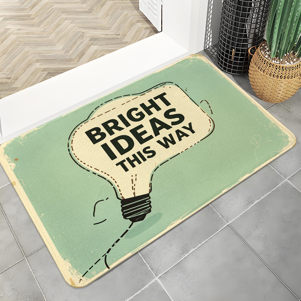 Lighting Home Decor Ideas - Bright Ideas Light Bulb Fußmatte, Retro-grüner