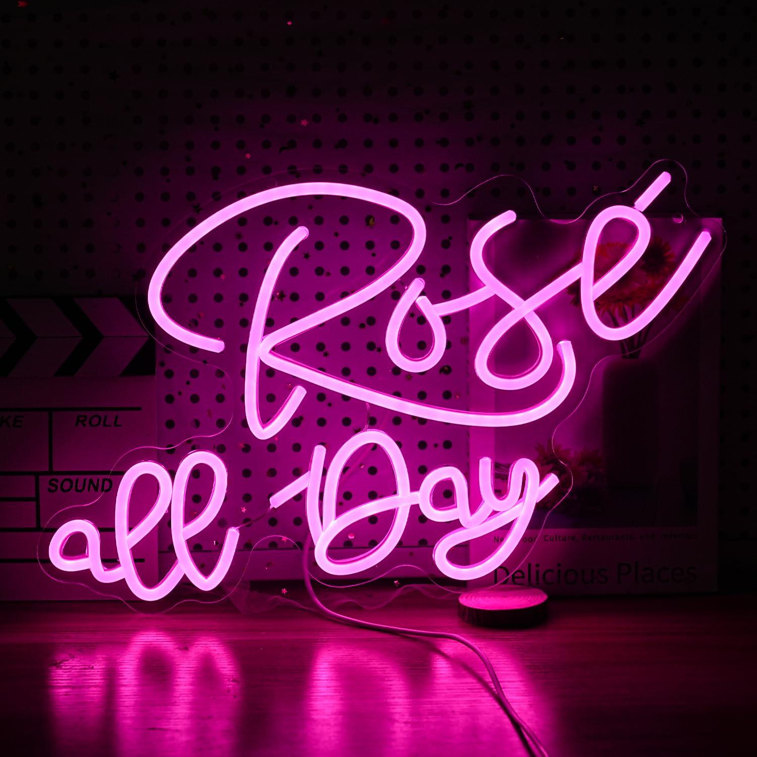Wedding Lighting And Decor - Rose All Day Neonschild, dimmbares LED-Neonlicht