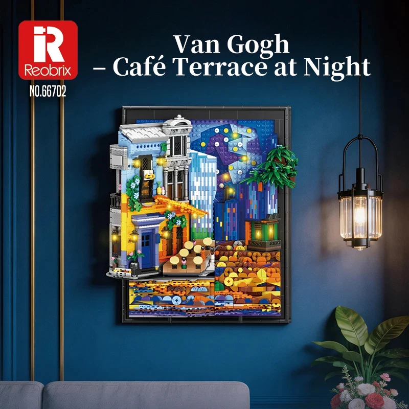 Lighting Home Decor Ideas - 2678-teiliger Nachthimmel-Café-Bilderrahmen-Bausatz mit LED-Beleuchtung, Dekoidee für