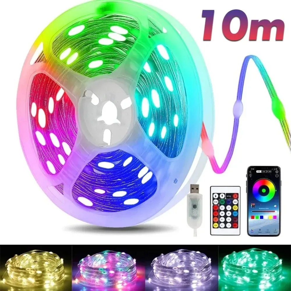 Decor Lighting Address - Adressierbare RGBIC LED-Lichterkette USB 5V Bluetooth