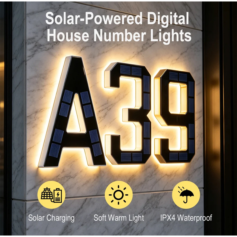 Moderne Solar-Hausnummernleuch – Decor Lighting Address Bewertung und Preis