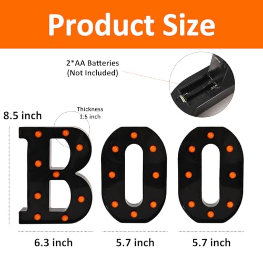 Halloween-Dekorationen - 3 Leu – Light Up Letters Marquee Bewertung und Preis