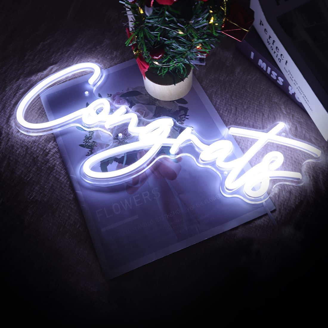 Glückwunsch-Neonschild USB Dim – Wedding Lighting And Decor Bewertung und Preis