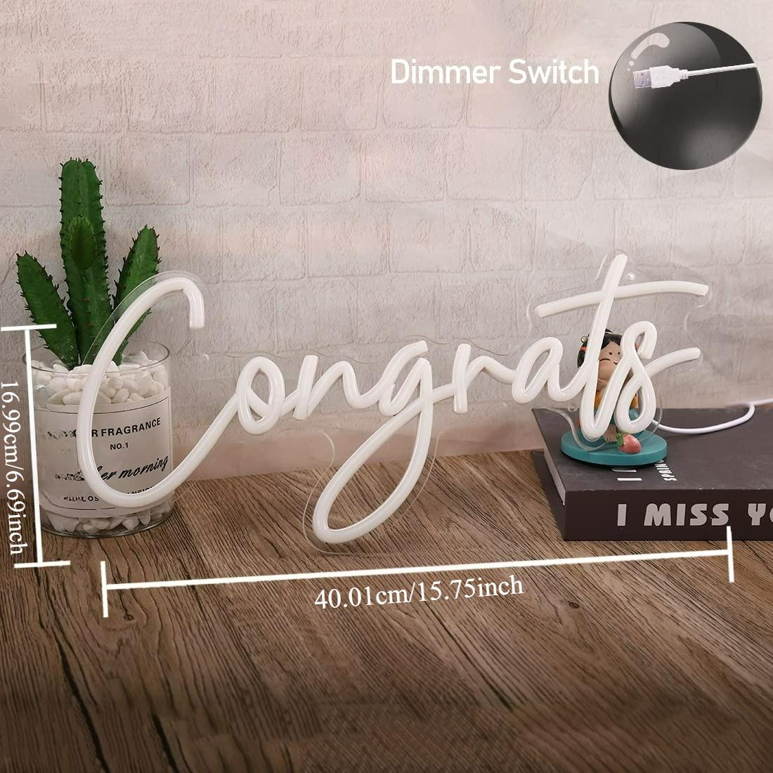 Glückwunsch-Neonschild USB Dim – Wedding Lighting And Decor Bewertung und Preis