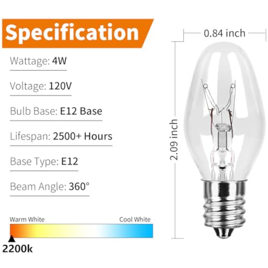 15er-Pack Nachtlichtbirnen 4 W – Himalayan Salt Lamp Bewertung und Preis