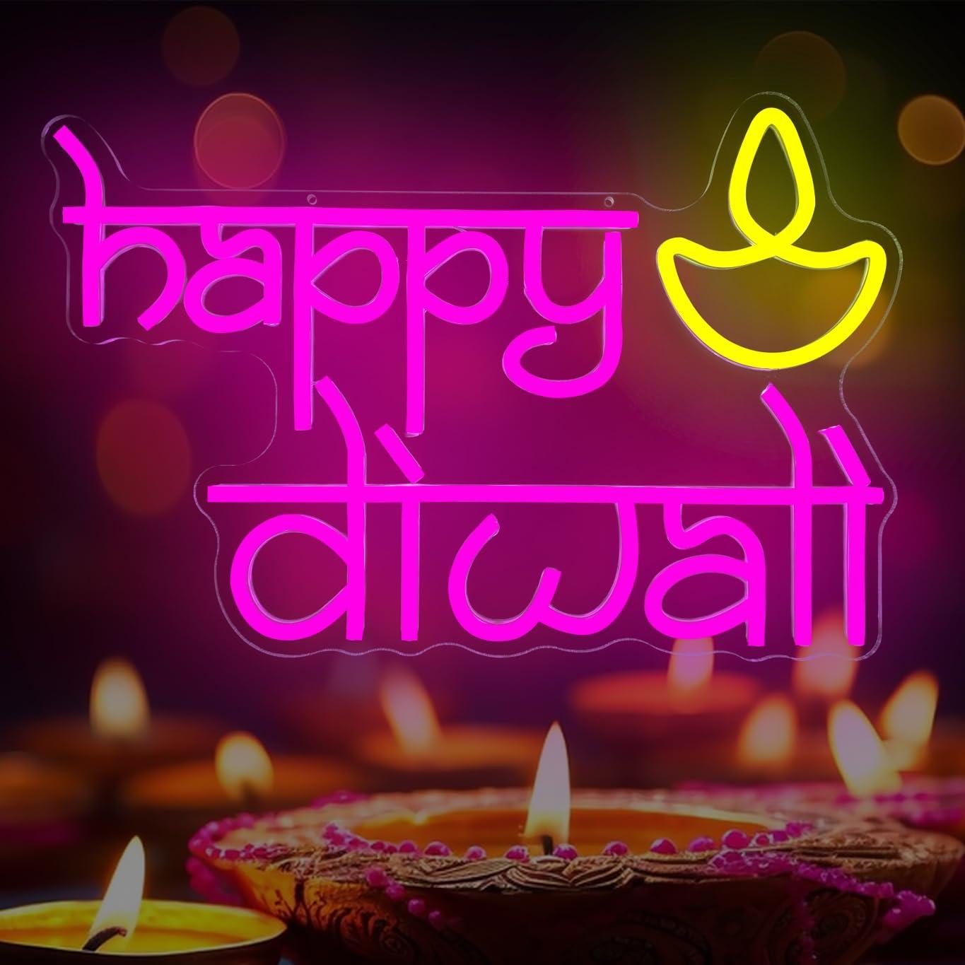 Fröhliches Diwali Neonschild U – Lighting Decoration For Diwali Bewertung und Preis