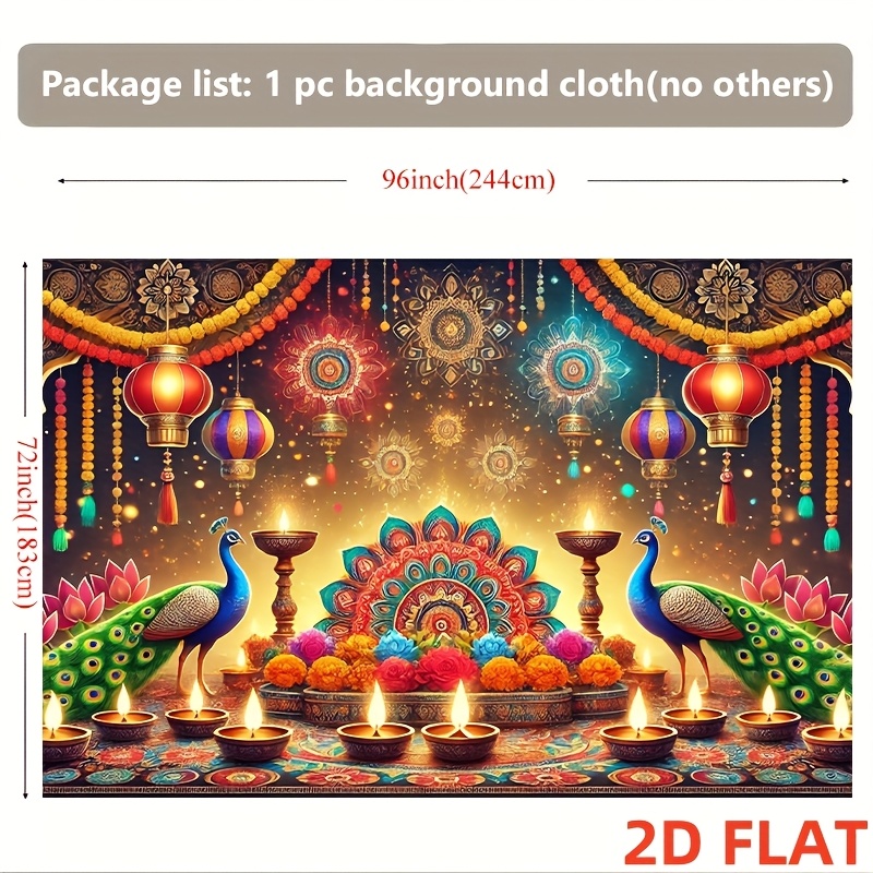 Diwali Pfauen-Laternen-Wandtep – Lighting Decor For Diwali Bewertung und Preis