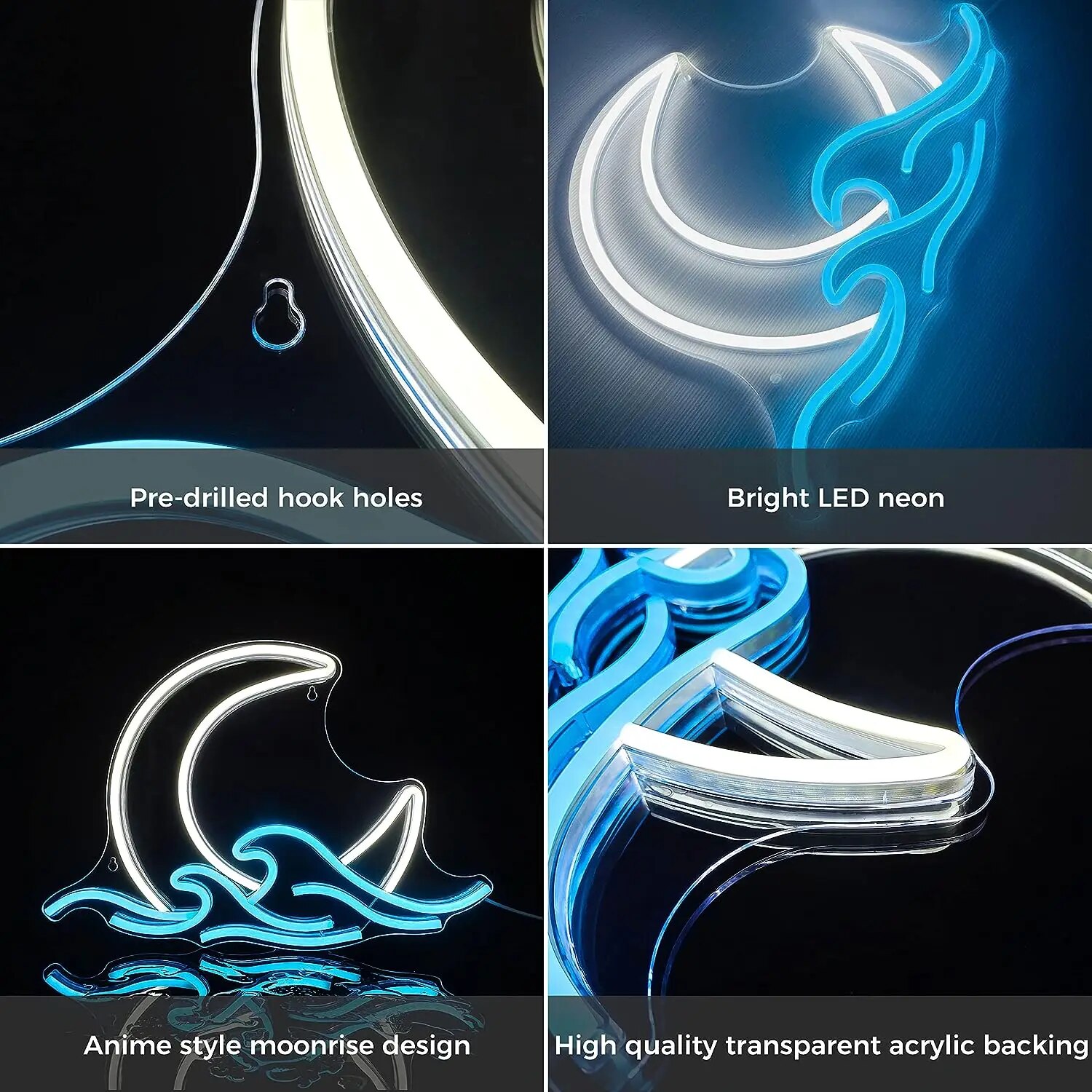 Neonschild Mond über Meer Neon – Neon Sign Custom Led Bewertung und Preis