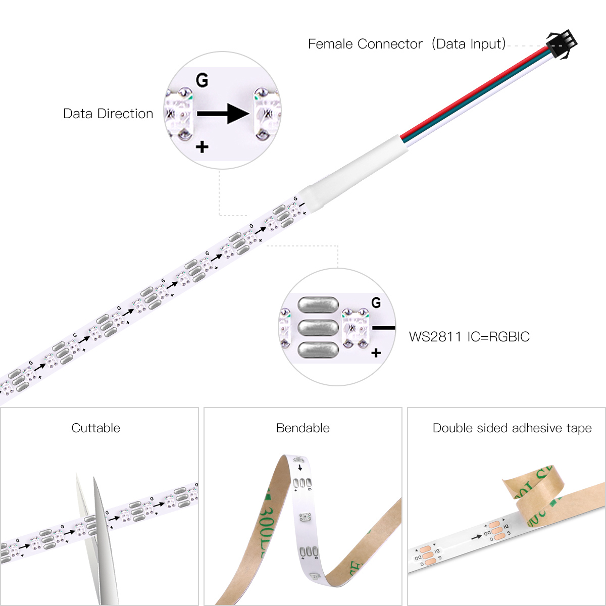 Smart RGBIC WS2812B IC Pixel L – Decor Lighting Address Bewertung und Preis