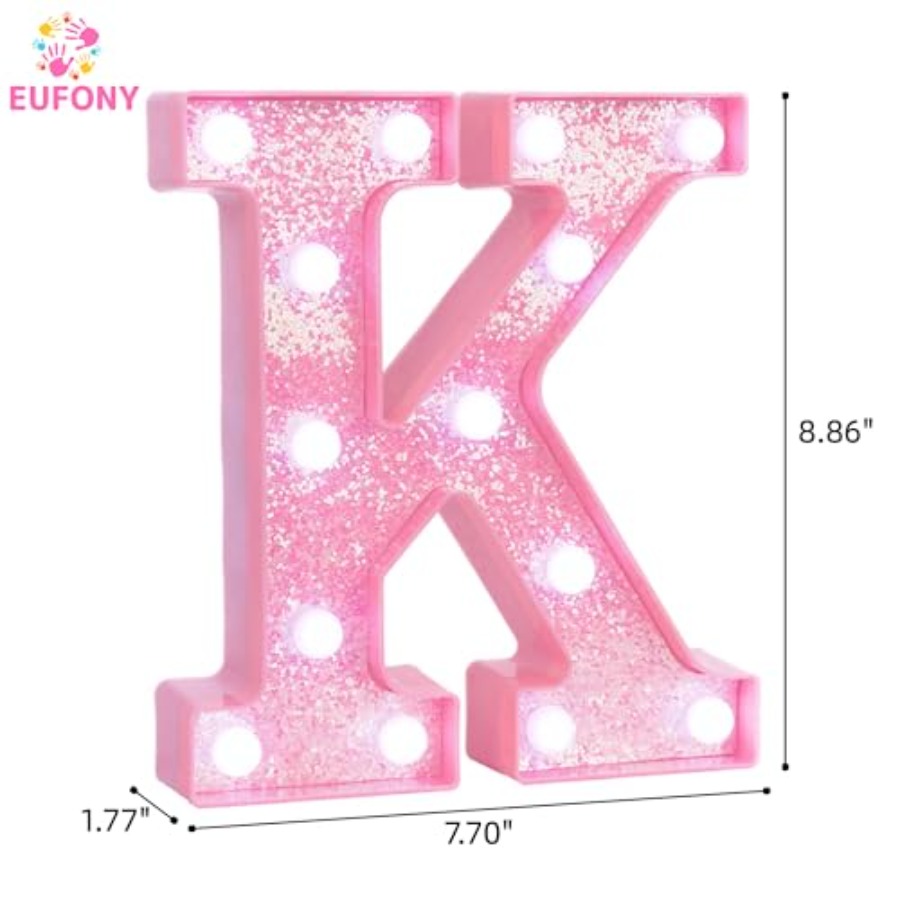 Rosa Leuchtbuchstaben, Glitzer – Light Up Letters Marquee Bewertung und Preis