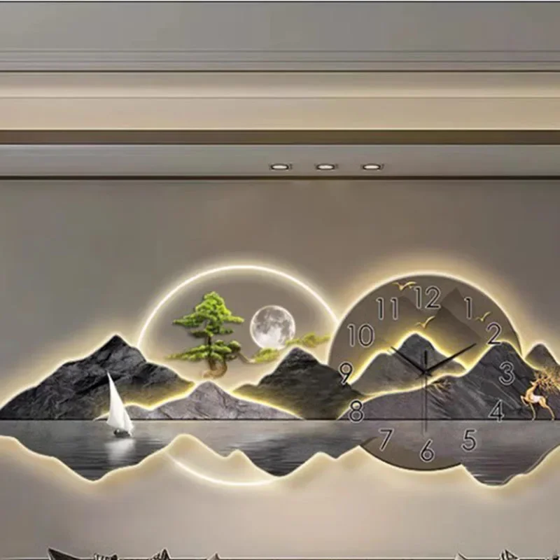 Moderne chinesische Malerei mi – Lighting Home Decor Wall Clocks Bewertung und Preis