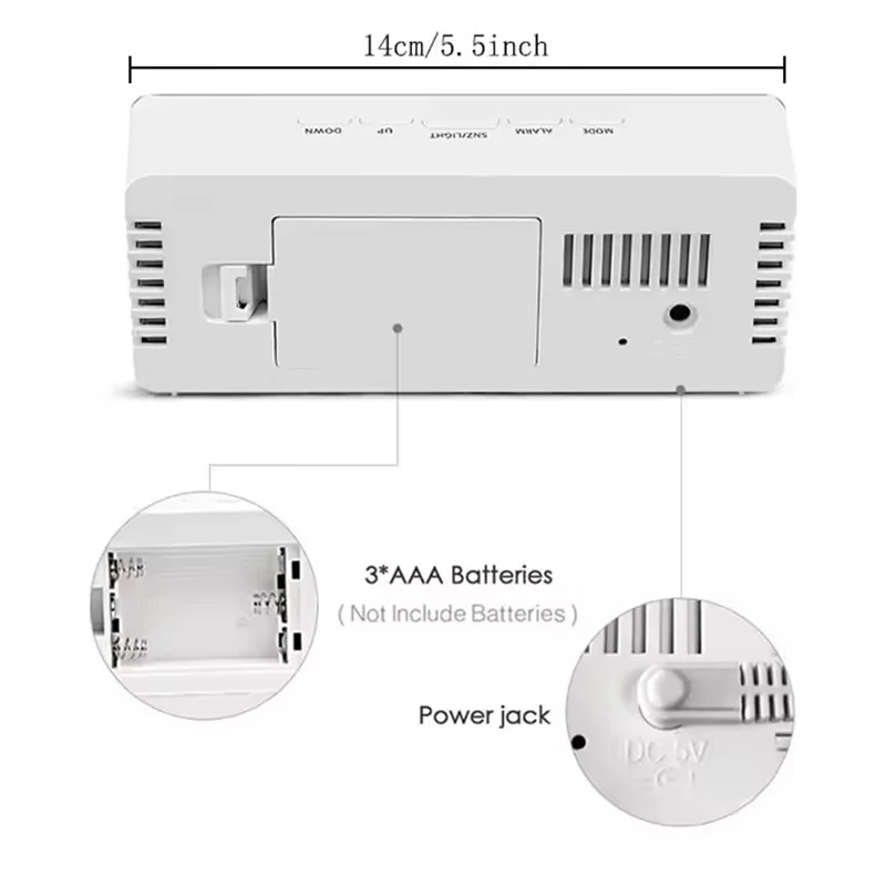 1Pc Weiß Digitale Uhr LED Spie – Lighting Home Decor Wall Clocks Bewertung und Preis