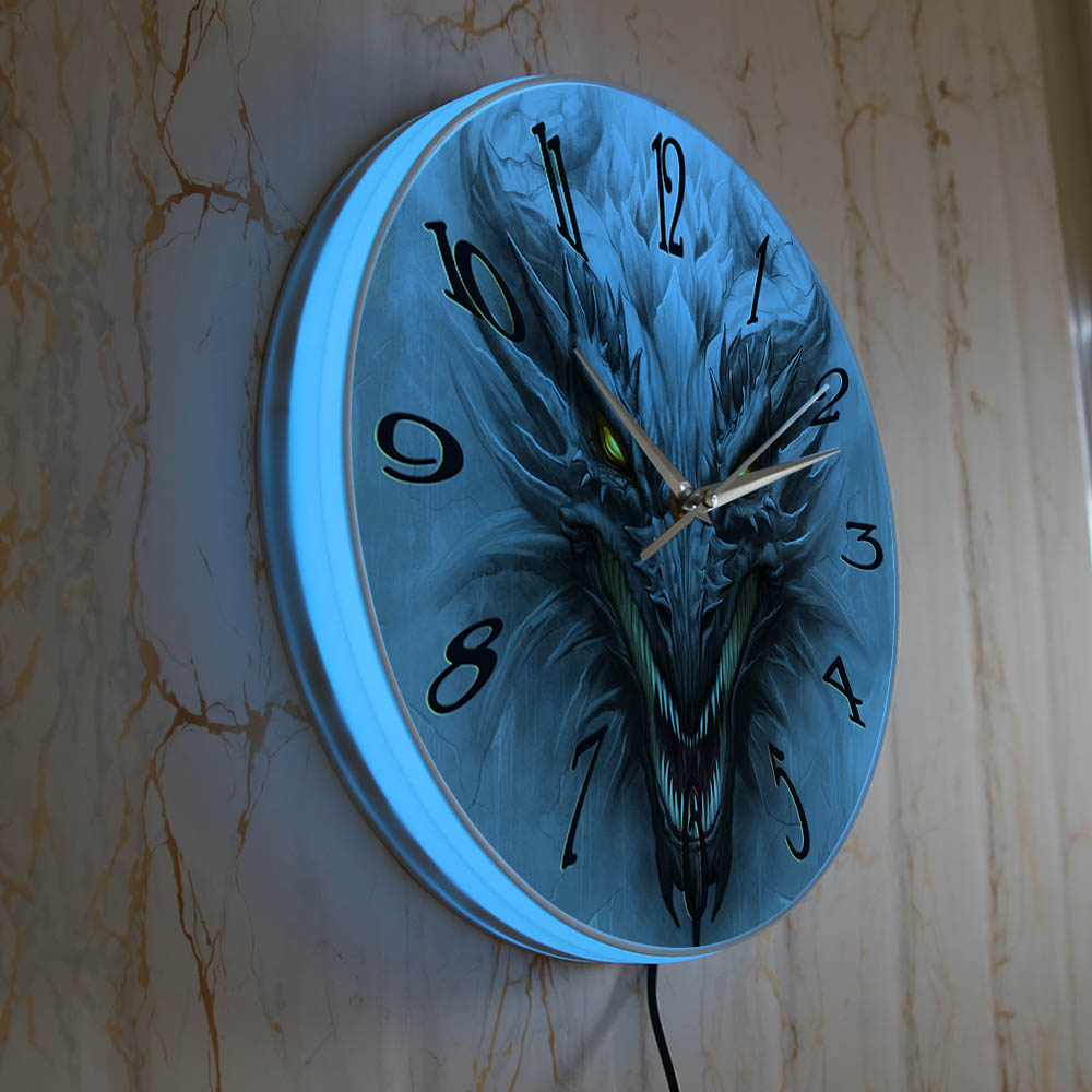 Gotische Böse Drachenkopf Leuc – Lighting Home Decor Wall Clocks Bewertung und Preis