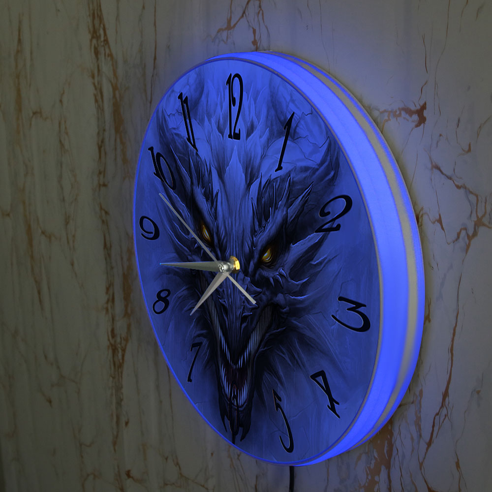 Gotische Böse Drachenkopf Leuc – Lighting Home Decor Wall Clocks Bewertung und Preis