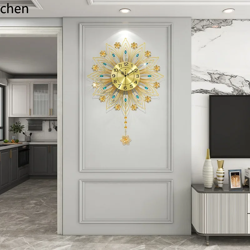 TQH-i7.7 Europäische Luxus-Wan – Lighting Home Decor Wall Clocks Bewertung und Preis