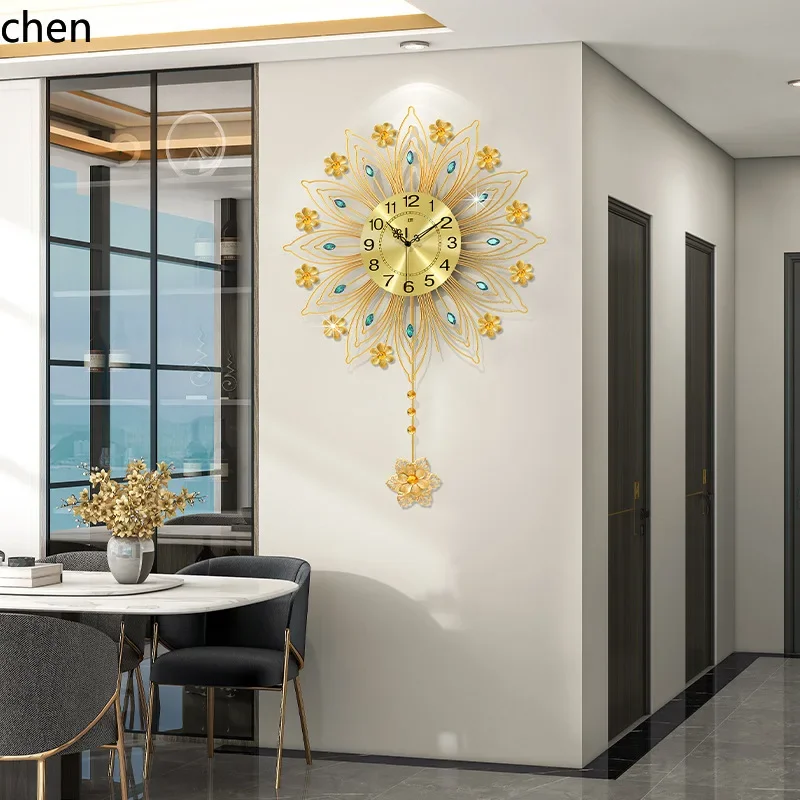TQH-i7.7 Europäische Luxus-Wan – Lighting Home Decor Wall Clocks Bewertung und Preis
