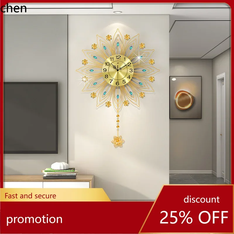 TQH-i7.7 Europäische Luxus-Wan – Lighting Home Decor Wall Clocks Bewertung und Preis