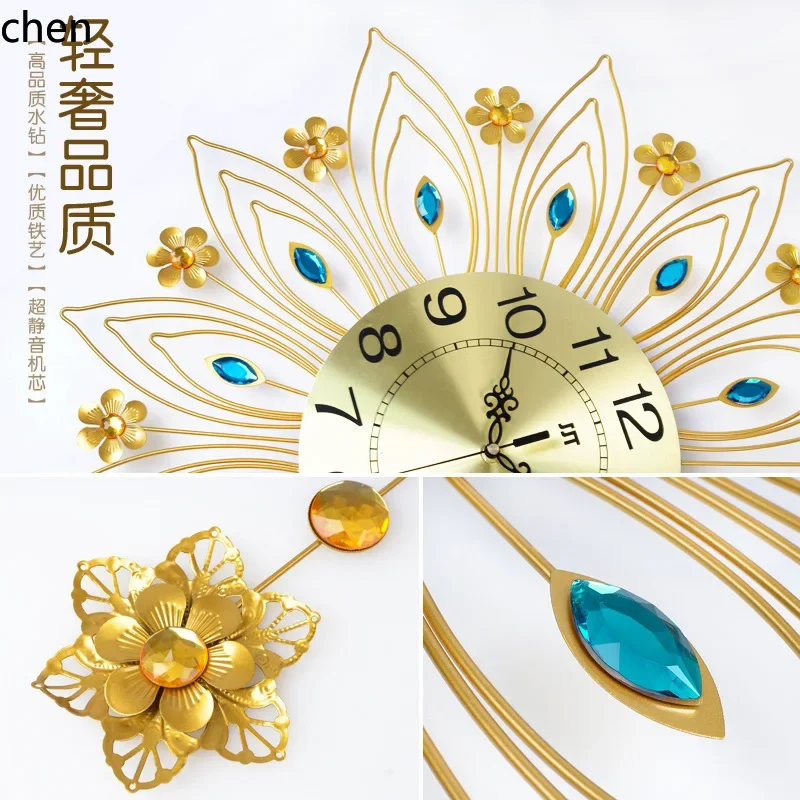 TQH-i7.7 Europäische Luxus-Wan – Lighting Home Decor Wall Clocks Bewertung und Preis