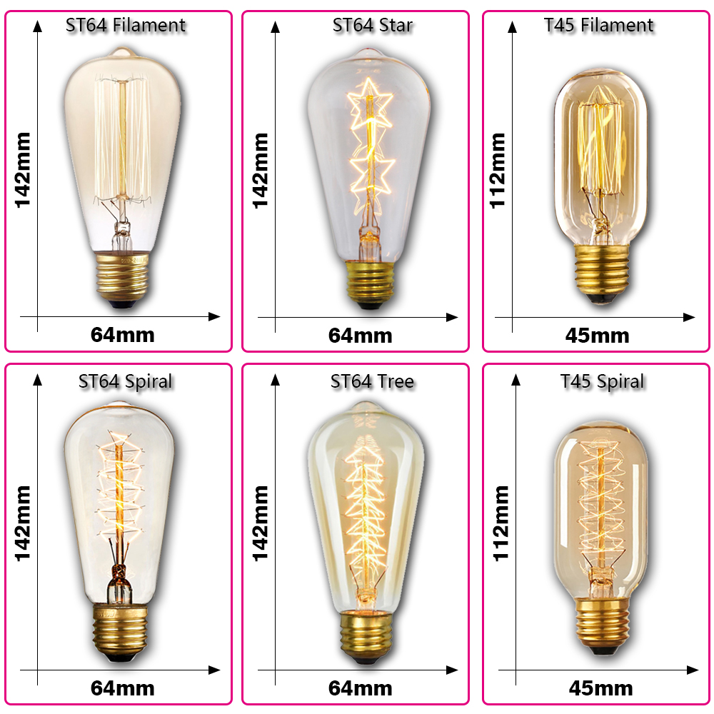 Retro Edison Glühbirne E27 40W – Lighting Decoration Ideas Bewertung und Preis