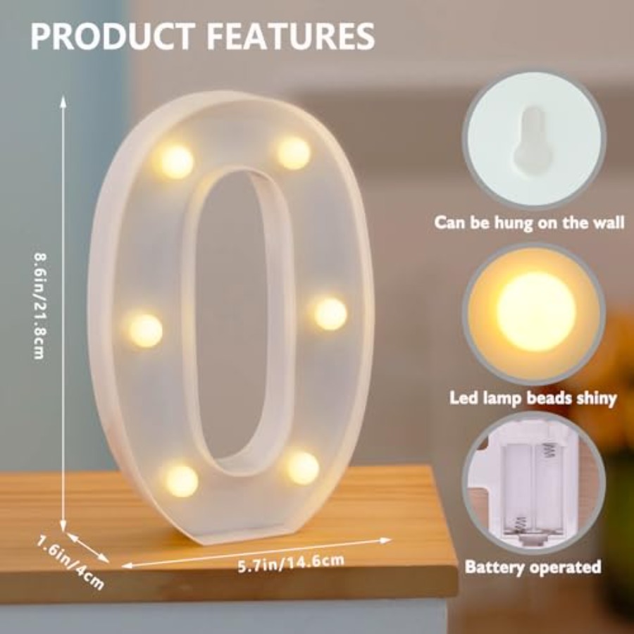 LED-Leuchtbuchstaben, 0-9 Leuc – Light Up Letters Marquee Bewertung und Preis