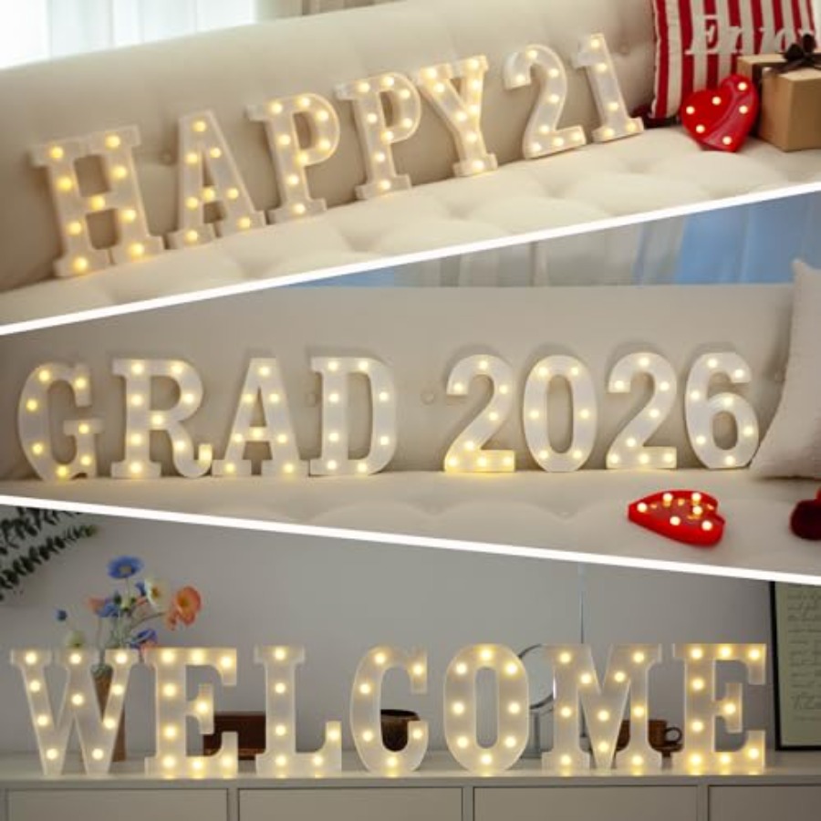 LED-Leuchtbuchstaben, 0-9 Leuc – Light Up Letters Marquee Bewertung und Preis